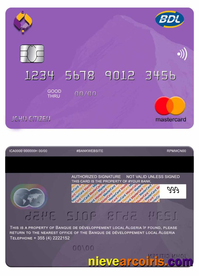 Algeria Banque de developpement  mastercard